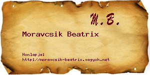 Moravcsik Beatrix névjegykártya